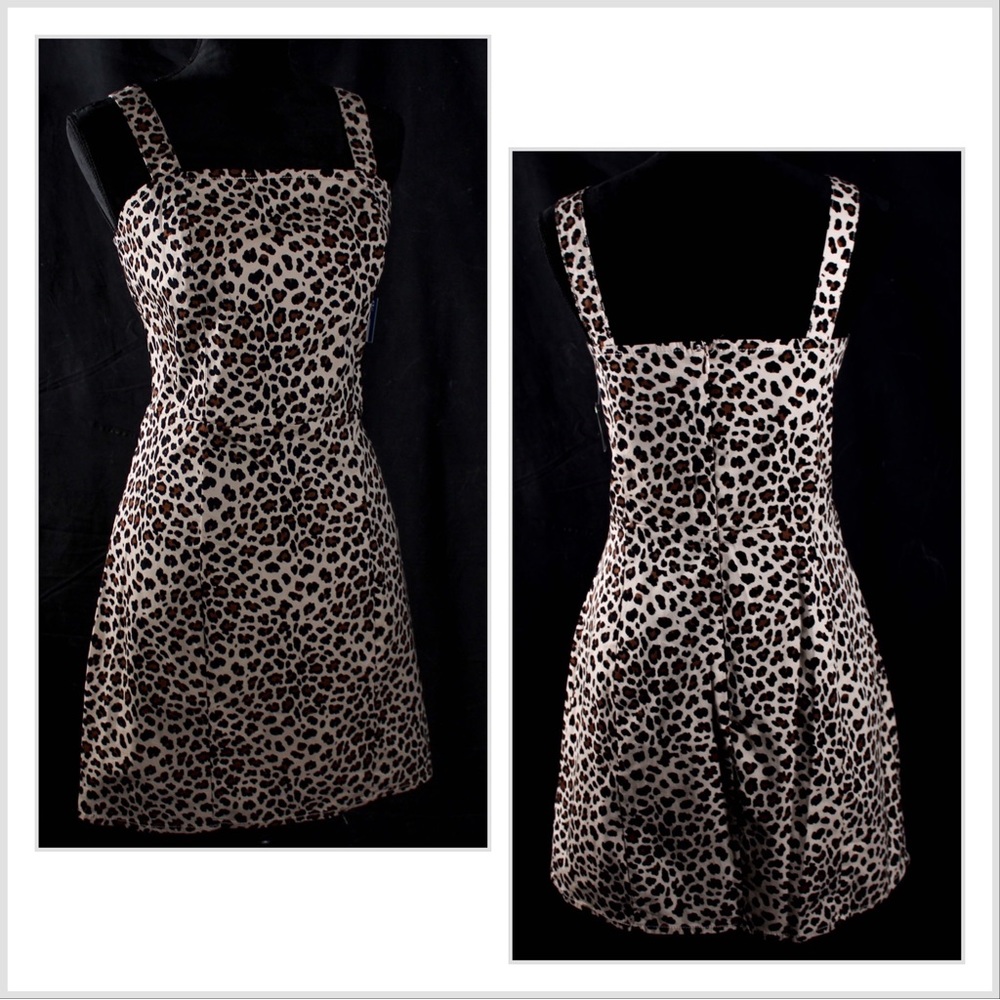 NWT Leopard Casual Spring Summer Sundress Dress